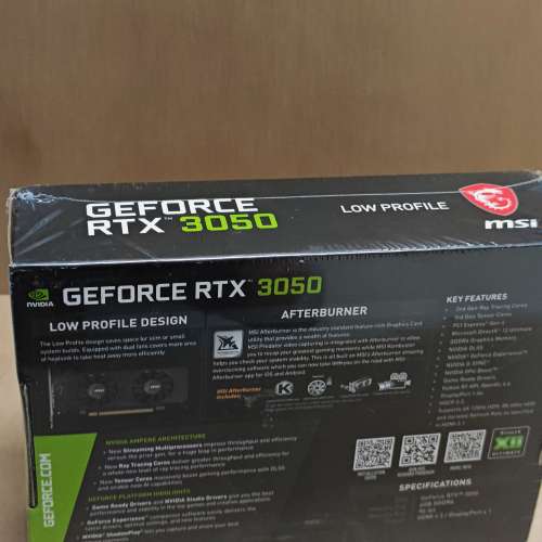 显卡：微星 RTX 3050 LP 6G 2风扇（新）