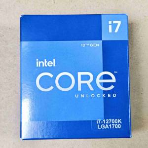 美版 Intel Core i7-12700K 處理器  第12代 高效性能 荃灣站交收