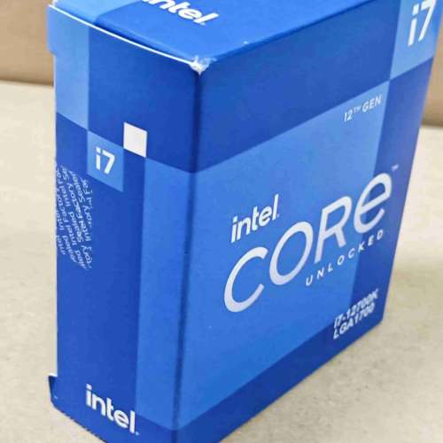 美版 Intel Core i7-12700K 處理器  第12代 高效性能 荃灣站交收