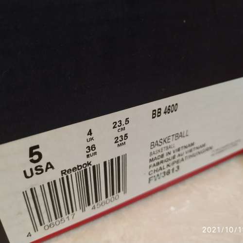 全新reebok籃球鞋