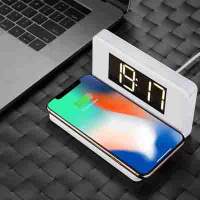 全新4合1電話無線充電器,鬧鐘,夜光燈 4 in 1 Alarm Clock Wireless Charger