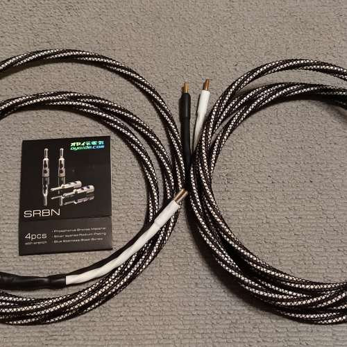 Inakustik LS603 喇叭線$2200，8呎X2, 配Oyaide SRBN 香蕉插,名師代工,線身及oyaide...