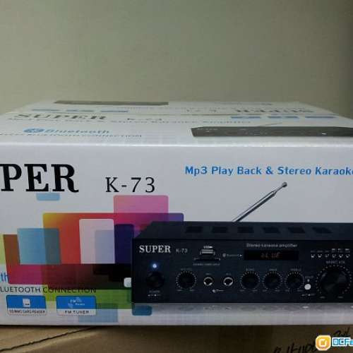 全新Super K73迷你卡拉OK擴音機+FM及藍芽接收功能