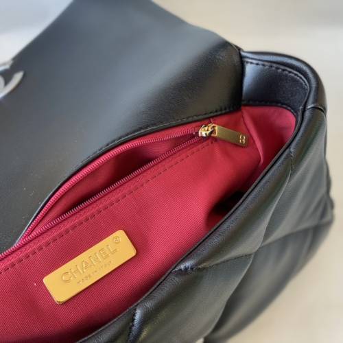 香奈兒 Chane 黑色配雾银色五金 大菱格豆腐包 口盖包26cm