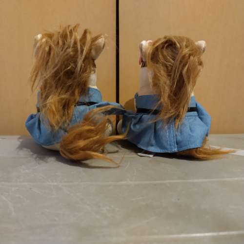 58折 全新 馬場有禮 The Ponyland牛仔服造型系列(女) - 小馬毛公仔 (米白色)(13cm) 細