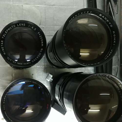 minolta/Tokina/Minetar/Komura 135/200/300特價鏡電影鏡