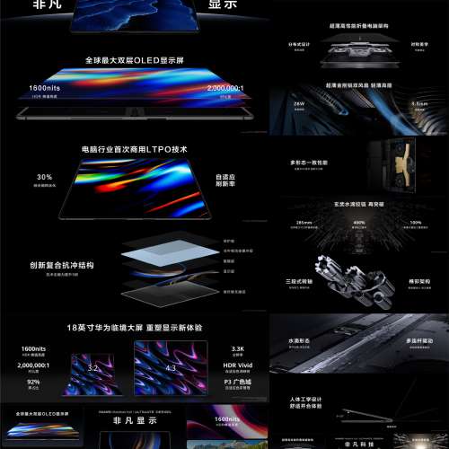 (少量現貨）華為 HUAWEI MateBook Fold 非凡大師 筆記本電腦 鴻蒙操作系統 超輕薄折...