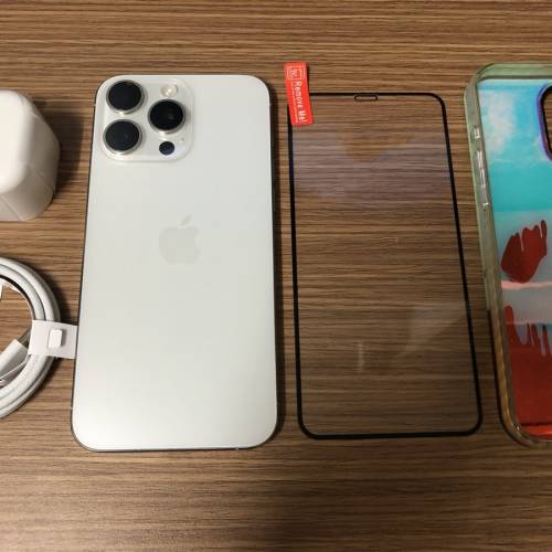 Sliver - Full set 92%new iPhone 15 pro max 256GB battery 89% one month warranty