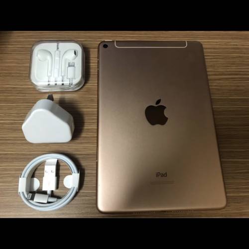 Rose gold - Full set 99% new iPad mini 5 64gb lte one month warranty