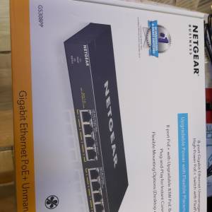 全新未開箱Netgear 8 端口千兆PoE+ 交換機(83W) GS308PP