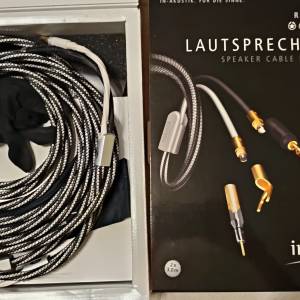 Inakustik LS-603 Speaker Cable 喇叭線 3M長,一對配上鍍金蕉头,有單有盒有証書,喇...