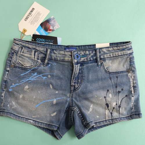 Chevignon - Coolmax Colour Denim Short - 女裝 淺藍色 中低腰 牛仔短褲 Weight:25