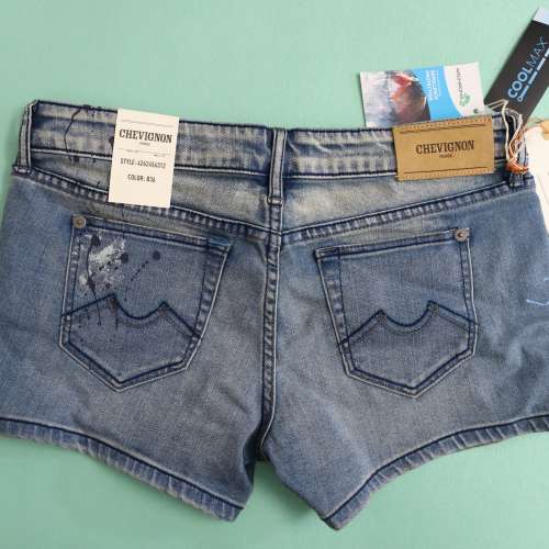 Chevignon - Coolmax Colour Denim Short - 女裝 淺藍色 中低腰 牛仔短褲 Weight:25