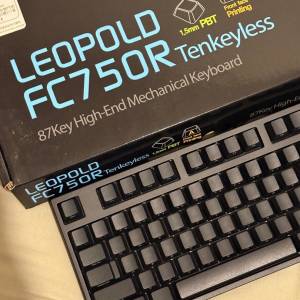 Leopold FC750R 87 Keys keyboard 青軸 側刻