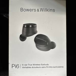 B&W Pi6 無線藍芽耳機 黑色 全新 行貨