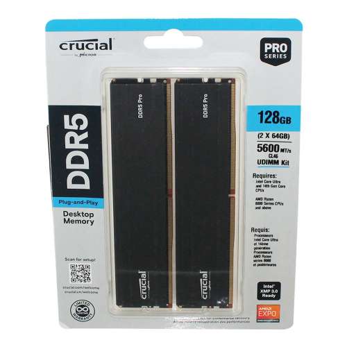 Crucial Pro DDR5 5600 128GB Kit (2 x 64GB)
