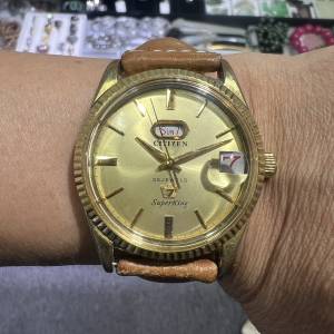 70年代Citizen SuperKing西鐵城軌道(鋸齒陀）25鑽自動機械表