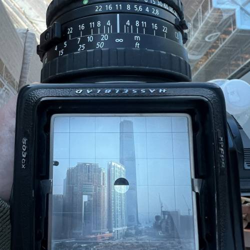 Hasselblad 503cx with 80mm lens acute matte focusing screen