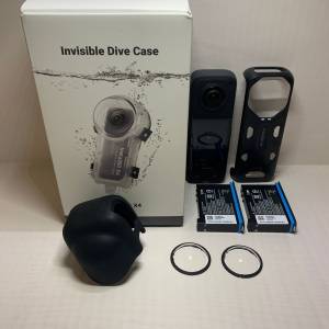 [觀塘實體店] 二手 Insta360 X4 (共2電+鏡頭保護套+隱形潛水殼+控溫握套) 行貨保養...