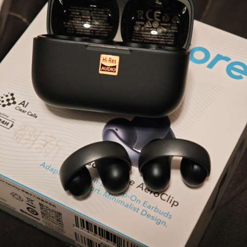 95%新 Anker Soundcore Areoclip 水貨 黑色 Aero Clip 耳夾式耳機 LDAC 送 ITFIT 鬧...