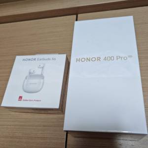 全新 Honor 400 Pro 5G 12+512GB 攬月銀 送Earbuds X6耳機