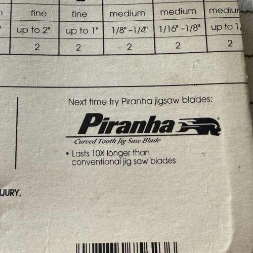 100% 新 Pirahha Jigsaw Blades