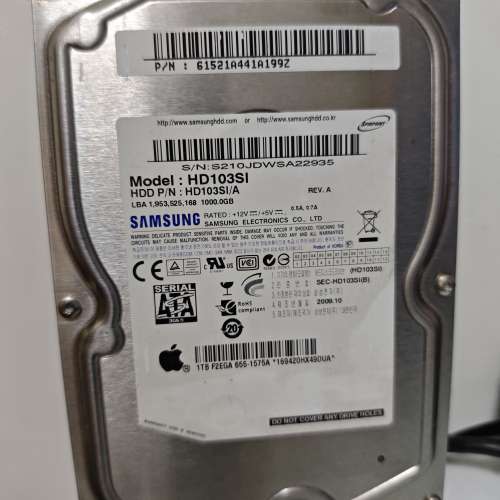 出售 2.5" HGST 500GB 外置HD + 3.5" SAMSUNG 1TB HD
