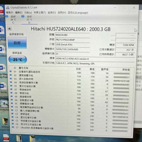 HITATCHI  HGST 2T  3.5" SATA 硬盤 Hardisk 清屋出售 (一隻 HK $200) 三隻 HK$500.00