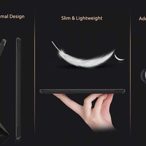 Smart Shell Trifold Stand Cover智能三摺防摔支架皮套Amazon Fire HD 10/HD Plus ...