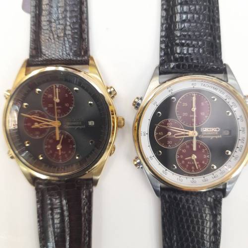 全新Seiko 7T32皮帶Chronograph鬧錶 (每個計)