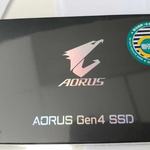 全新 Gigabyte Aorus Gen4 NVME M.2 SSD 500GB