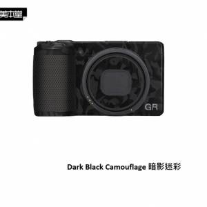 美本堂 Body Skin Decoration 3M Sticker Film Cover For GR3 - Dark Black Camouf...