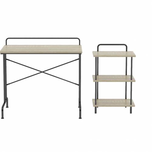 木紋書桌及三層架