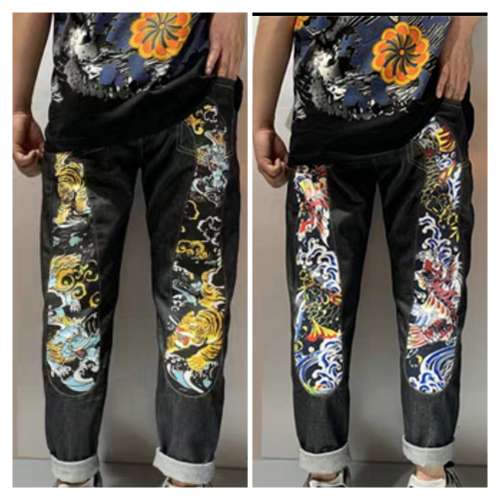 全新刺繡大M牛仔褲 共10隻款色