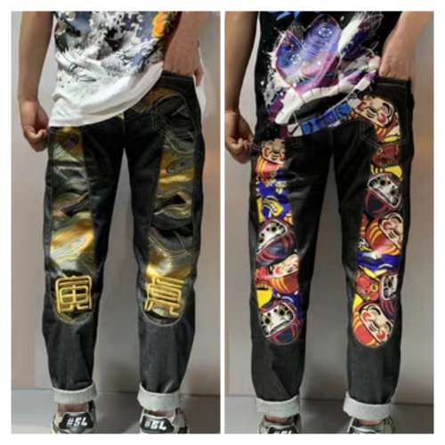 全新刺繡大M牛仔褲 共10隻款色