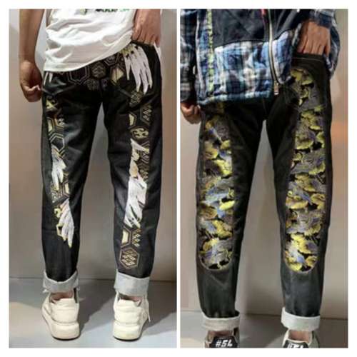 全新刺繡大M牛仔褲 共10隻款色