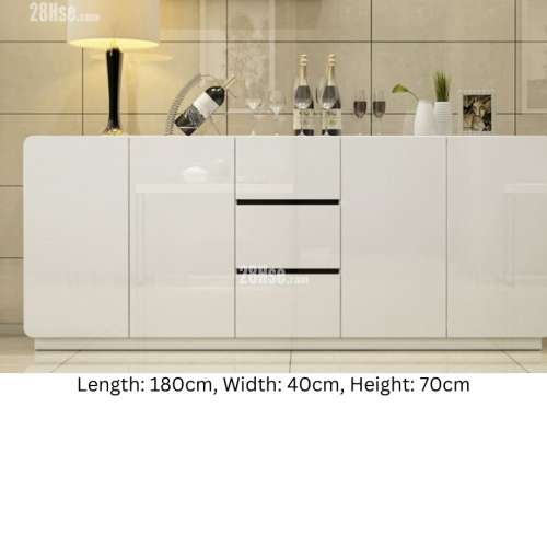 全新白色坐地櫃