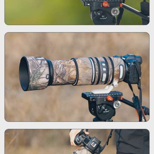 XCOAT Lens Camouflage Coat For Canon RF 100-500mm f/4.5-7.1L IS USM - 枯葉迷彩