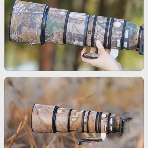 For Sony FE 200-600mm f/5.6-6.3 G OSS Lens 鏡頭防水炮衣 - Grass Camouflage 枯...