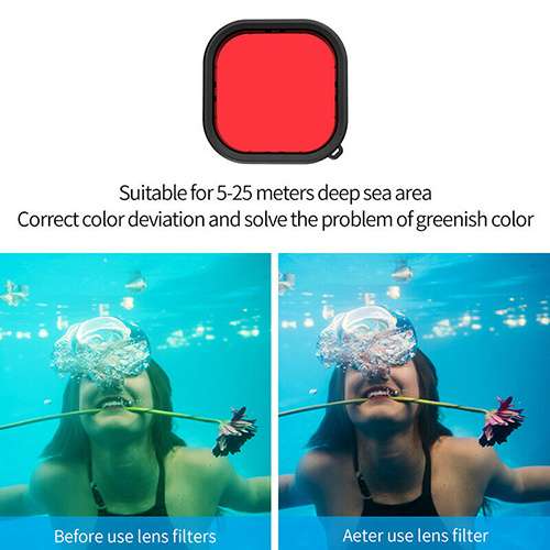 45M Diving Waterproof Case 全景潛水防水殼連防滑浮力棒、紅色濾鏡套裝
