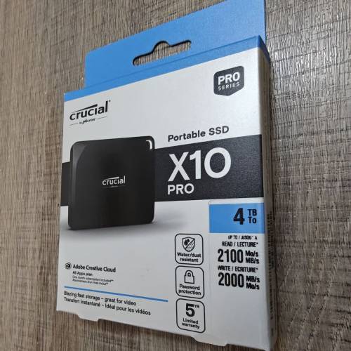 全新未開封 Crucial X10 Pro 4TB Portable SSD 2100MB/s