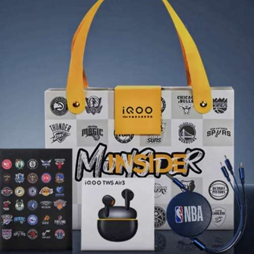 售全新IQOO TWS Air3 無線藍芽耳機**NBA聯名特别版禮盒套裝**