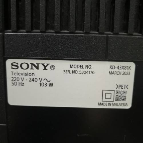 SONY KD-43X81K 4K43吋電視(90%新100%超正常靚仔,港版內置APP)