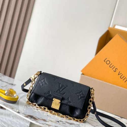 全皮壓花鏈條蓋頭吸扣褶皺包餃子包 M45813黑色動態芯片版