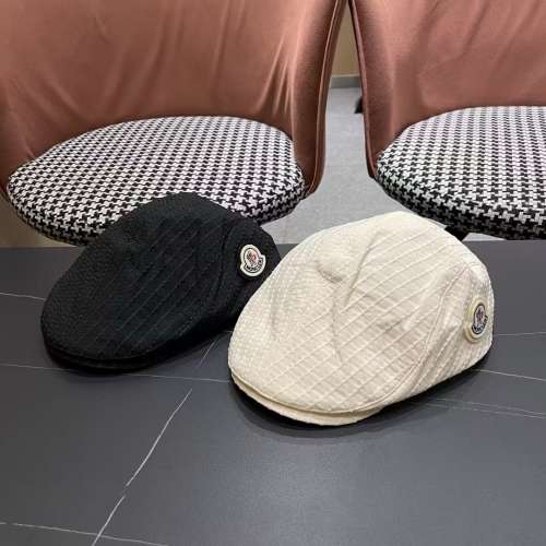 MONCLER簡約風前進帽子女2025春款復古百搭貝雷帽韓 版時尚畫家帽顯臉小潮