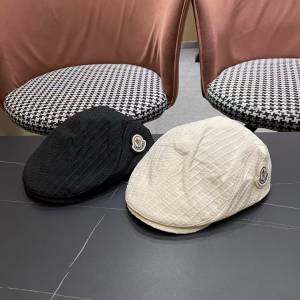 MONCLER簡約風前進帽子女2025春款復古百搭貝雷帽韓 版時尚畫家帽顯臉小潮