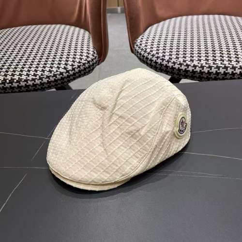 MONCLER簡約風前進帽子女2025春款復古百搭貝雷帽韓 版時尚畫家帽顯臉小潮