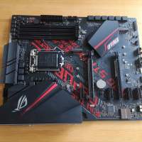 (新淨) ASUS STRIX B360-H GAMING底板連背板 (運作正常 已更新BIOS)