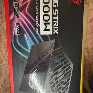 華碩 ASUS ROG STRIX 1000W金牌全模組電源 原廠線材未拆封 另外配一套鍍銀藍色模組線