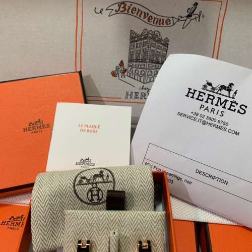 送禮物精選 男/女朋友禮物全新激罕有單 Hermes Mini Pop H Earrings 愛馬仕耳環